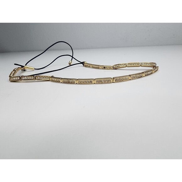 Rare Genuine Swarovski Hair Band Yellow Gold tone, 200 Crystals. - Picture 10 of 15